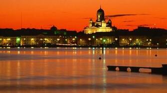 Orange Finland Helsinki Twilight Time Of Day Wallpaper