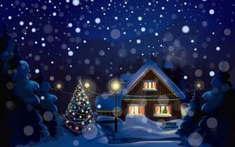 Christmas House Wallpaper On