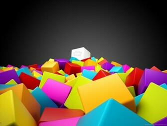 Cool 3d Colorful Cubes Wallpaper
