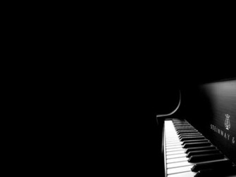 Black Minimalistic Music Piano Background