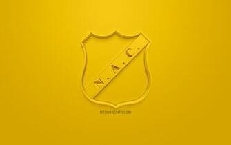 Wallpaper Nac Breda Creative 3d Logo Yellow Background