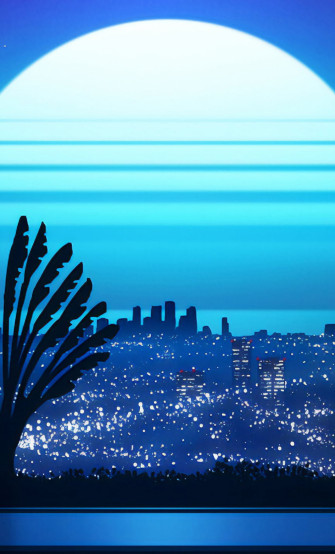 Wallpaper Vaporwave Illustration Cityscape