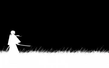 Black And White Samurai X Anime Wallpaper Pict Desktop Background
