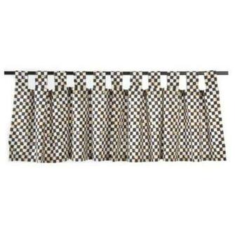 Mackenzie Childs Courtly Check Curtain Valance With Tab Top X