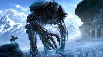 HD Wallpaper Giant Robot Permafrost Mountain