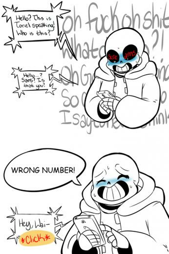 Undertale Phone Call Comic Of By Silverknight27