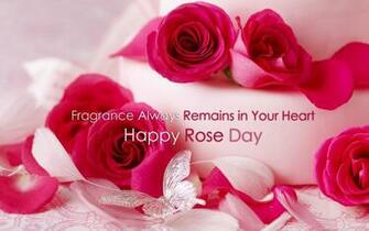 Happy Rose Day Red With Love Quotes Wallpaper Desktop