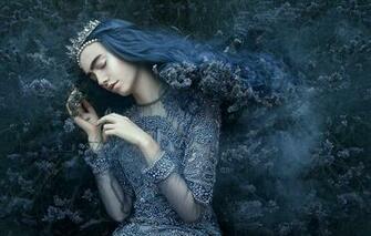 Wallpaper Girl Style Mood Sleep Crown Dress Diadema