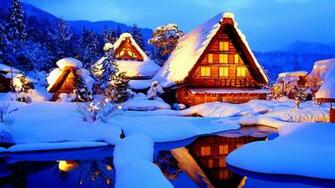 Christmas Cabin Wallpaper