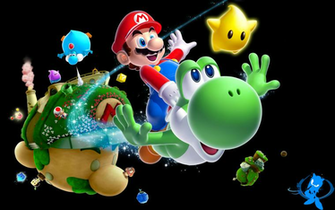 Super Mario Galaxy Desktop HD Wallpaper Png