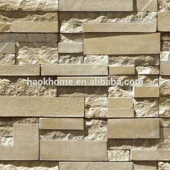 Vinyl Pvc 3d Stone Brick Design Home Wallpaper Mosaic