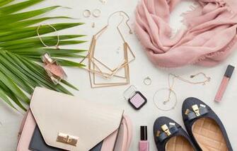 Wallpaper Decoration Style Scarf Shoes Bag Image For Desktop