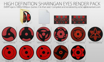 HD Sharingan Eyes Render Pack By Ezacx