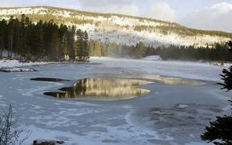 Frozen Pond Wallpaper
