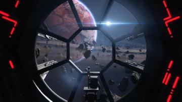Meteors Spaceship Tie Fighter Star Wars Interceptor Planet