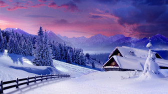 Snow Covered Winter Wonderland Wallpaper