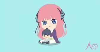 Nino Nakano Chibi Minimalist Wallpaper By Akinokurumisan