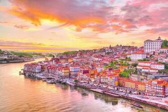 Man Made Porto City Portugal House Colorful Boat Sunset Wallpaper