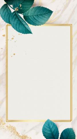 Gold Frame With Foliage Pattern Mobile Phone Wallpaper Vector