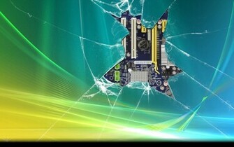 Broken Vista Chip Wallpaper By Cderekw