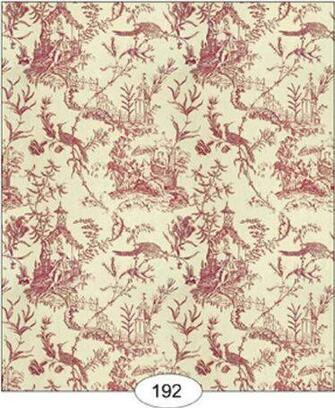 Dollhouse Wallpaper Chinese Burgandy Toile