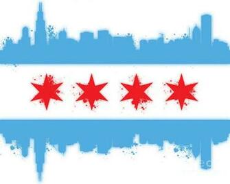 Abstract Chicago Flag Tattoo