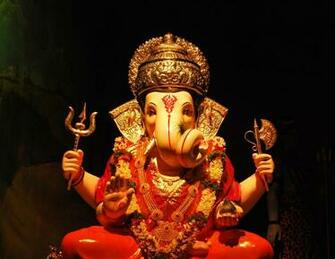 Lord Ganesh Widescreen HD Wallpaper Rocks