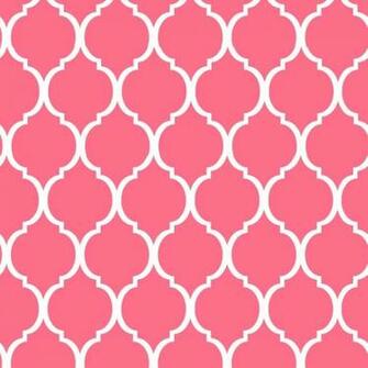 Moroccan Tile White Patterns Wallpaper Prints Pink