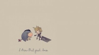 Minimalistic Humor Eeyore Wallpaper