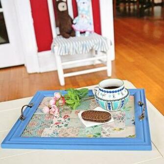 Diy Vintage Wallpaper Tray