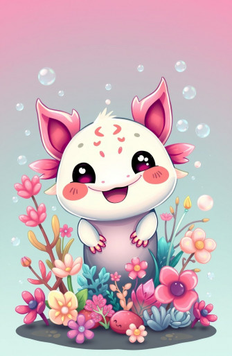 Kawaii Axolotl Wallpaper