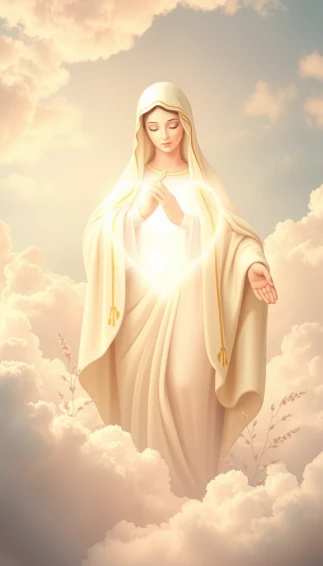 Mother Mary Heart Mobile Wallpaper