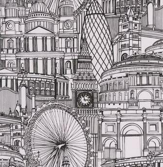 London Black And White Modern Wallpaper Bits Bobs