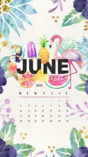 Fruits Painting June iPhone Wallpaper Calendar Calender In