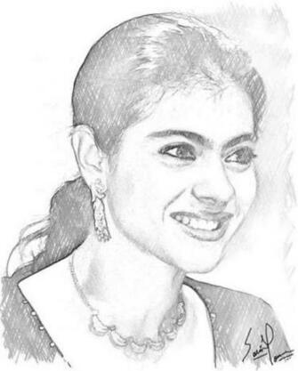 Hand Drawing Of Kajol Wallpaper Icipk Spot