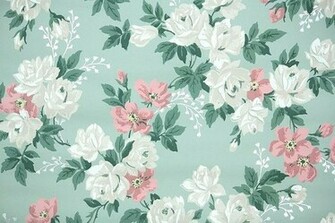Wallpaper Floral With Large White Roses And Pink Flowers