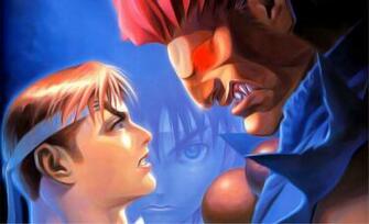 Ryu Vs Akuma Fighting Games Wallpaper Image Featuring Super Street