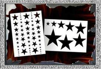 Airbrush Stencil Star Set Template Craft Baclground Wall Decor Border