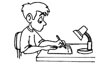 Wallpaper Boy Writing Clipart Black And White