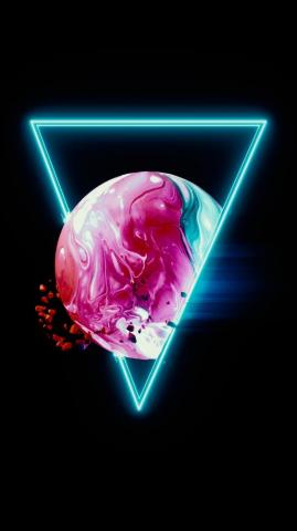 Earth Triangle Android Ios Wallpaper Vaporwave