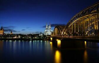 Wallpaper Germany Koln Cologne Evening Buildings