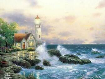 Pre Thomas Kinkade Beacon Of Hope Wallpaper