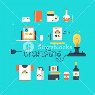 Abstract Flat Vector Illustration Of Branding And Business