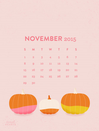 November Calendar Wallpaper Sarah Hearts