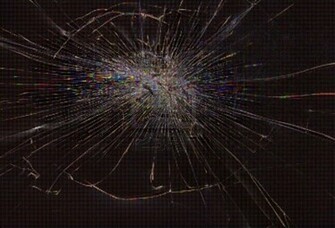 Cracked Glass Of Lcd Matrix Display Screen Horizontal Wallpaper