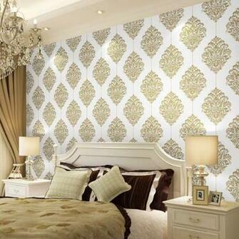 Purple Sound Proof Wall Paper Flocked Home Decoration Wallpaper