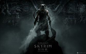 Scrolls Skyrim Widescreen Wallpaper Dragon