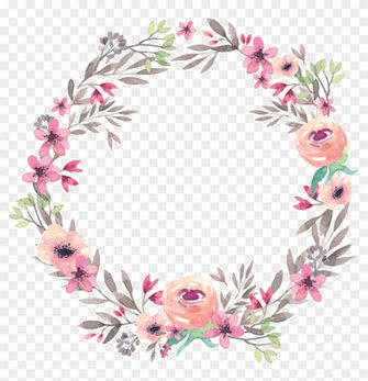 Watercolor Border Floral Background Wallpaper