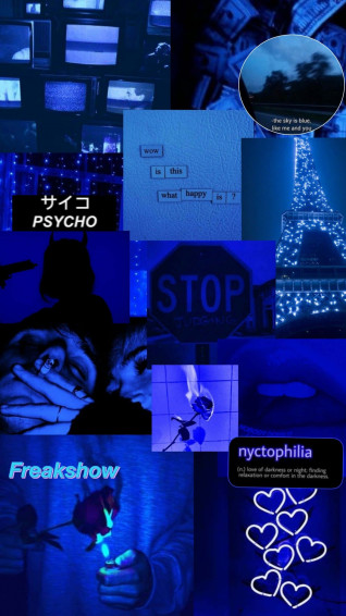 Aesthetic Blue Picture Wallpaper