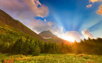 Sunrise Mountain Scenery Wallpaper